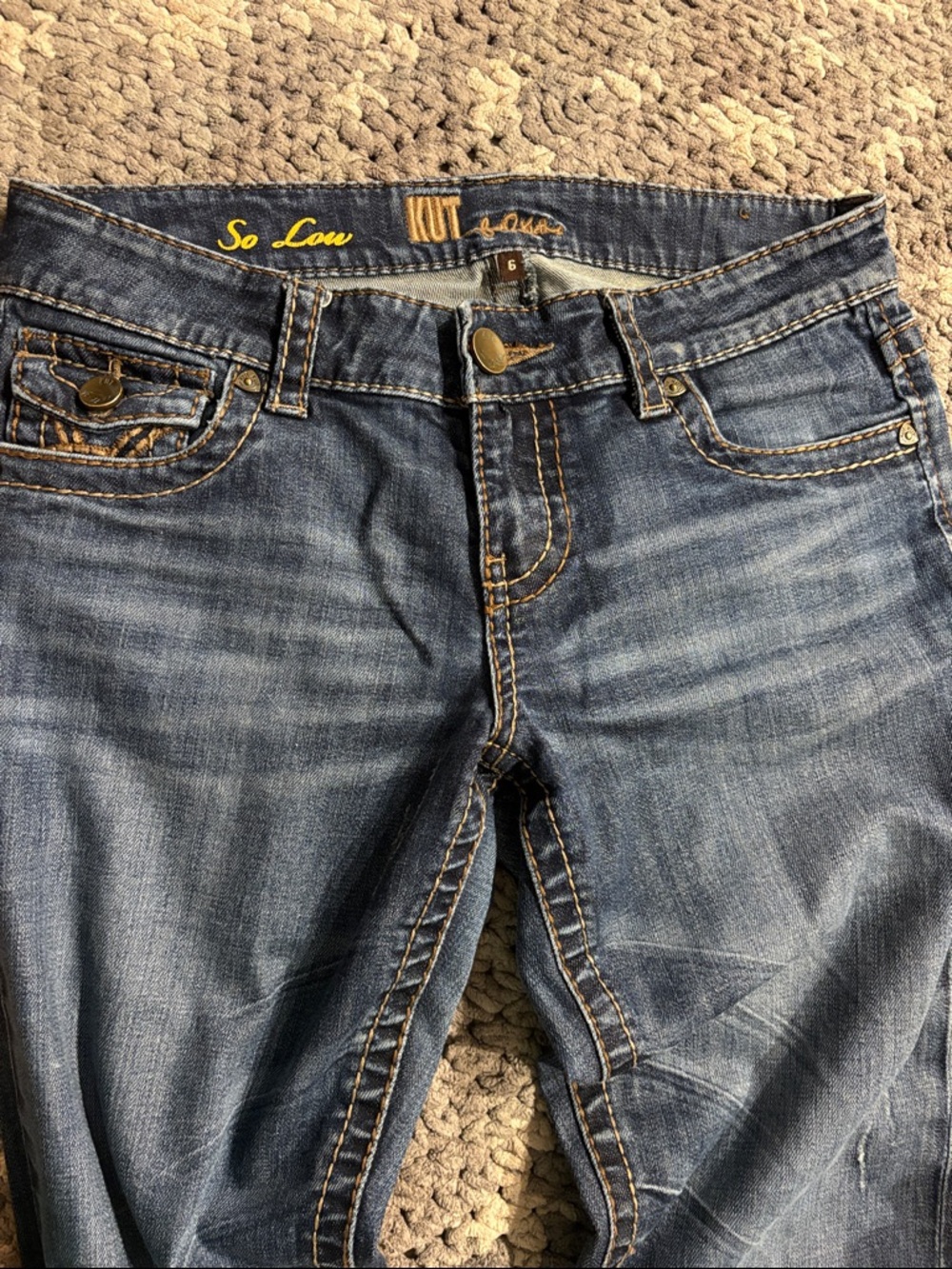 Vintage Y2K Low Rise Boot Cut Kut From the Kloth Jeans
